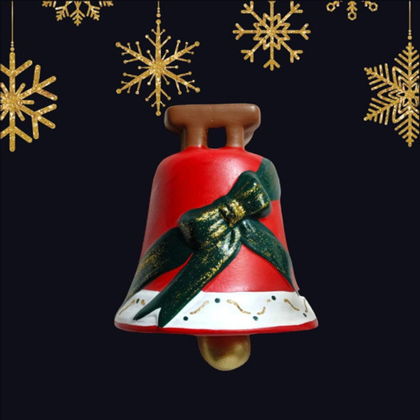 Enfeite De Porta De Pendurar Sino De Natal Em Ceramica 1 Enfeite De Porta De Pendurar Sino De Natal Em Ceramica 1