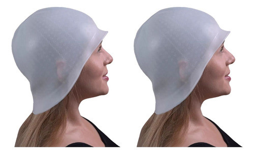 Touca Reflexos Ntflex 4570 Silicone Com Abas - Kit C/ 2un 0