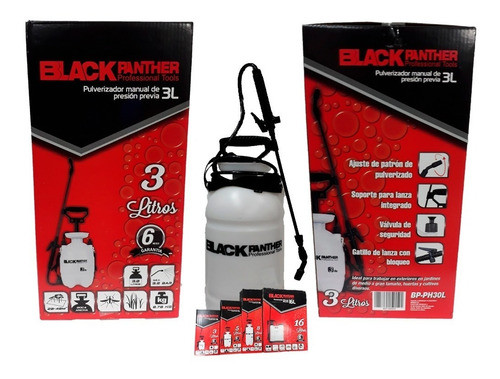 Pulverizador Fumigador A Presion Black Panther 3 Litros 1