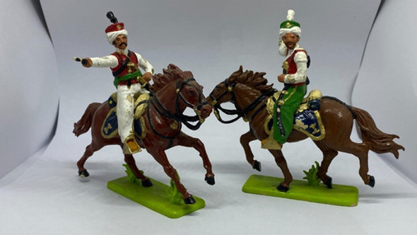 Lote De 2 Jinetes A Caballo , Plástico Pintados A Mano, S12 0 Lote De 2 Jinetes A Caballo , Plástico Pintados A Mano, S12 0