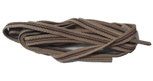 Par Cadarço Chato Tênis Sapatenis, 1,50mt Marrom/bege 1