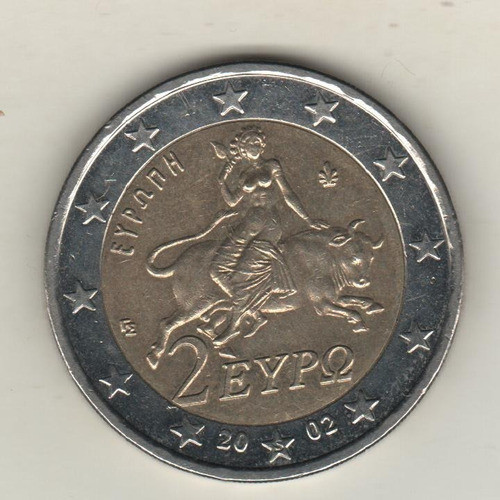Grecia Moneda Bimetálica De 2 Euros Año 2002 S - Km 188 Xf+ 0