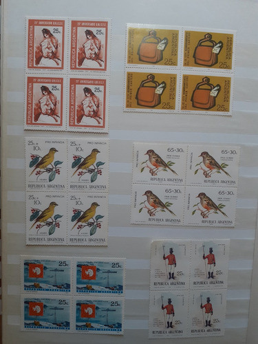 Filatelia Lote 17 Cuadros Mint Año 1972 Argentina 0