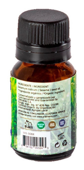 Aceite De Semilla De Sésamo Orgánico X 10 Ml.- Aname Vio 1