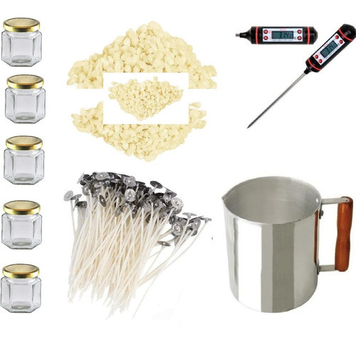 Kit  Para Hacer Velas De Soja Profesional Super Completo 1