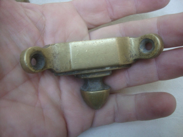 3 Antiguos Soportes De Bronce P/ Alfombra De Escalera 7,9cm 1