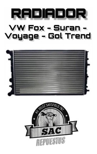 Radiador P/ Volkswagen Fox 1.6 Con Aire Acondicionado 1