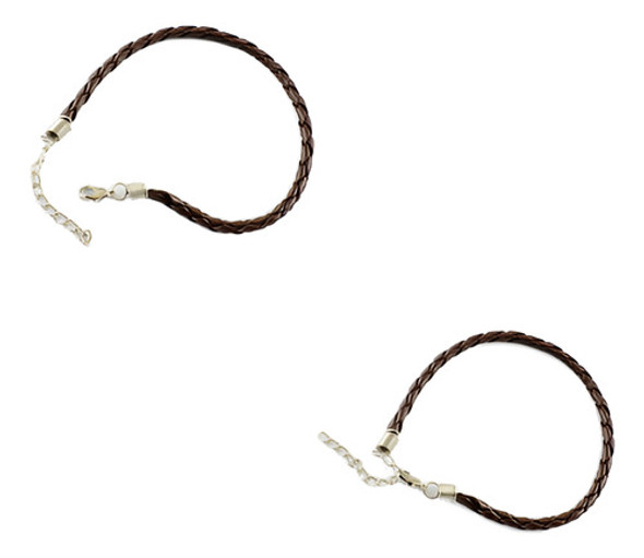 Pulsera, Tobillera, Símil Cuero Trenzado .x10 Unidades 0