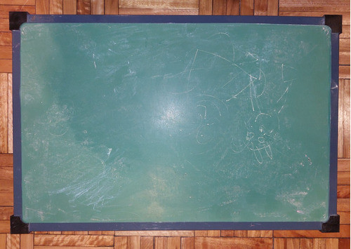 Pizarron Pizarra Juguete Infantil Verde Escritura Con Tizas 0