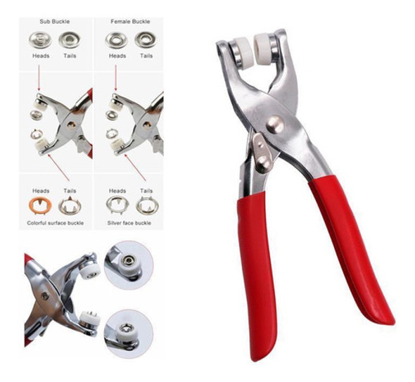 Pinza Acero Colocadora De Ojalillos Sacabocado Perforadora 0