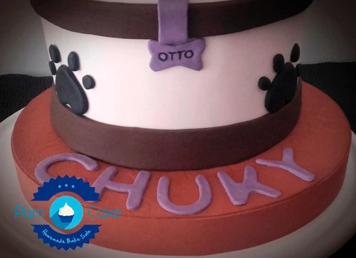 Torta Artesanal De Cumpleaños Perro Pug  Personalizadas 1