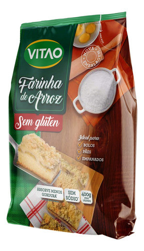Kit 3 Farinha De Arroz Vitao Pacote 300g 1