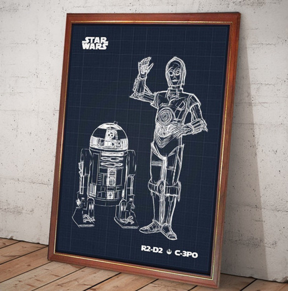 Star Wars  La Guerra De Las Galaxias Poster R2-d2 C-3po 0