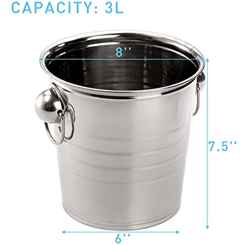 Zenfun Paquete De 2 Cubos De Hielo De 3 Cuartos De Galón Con 1