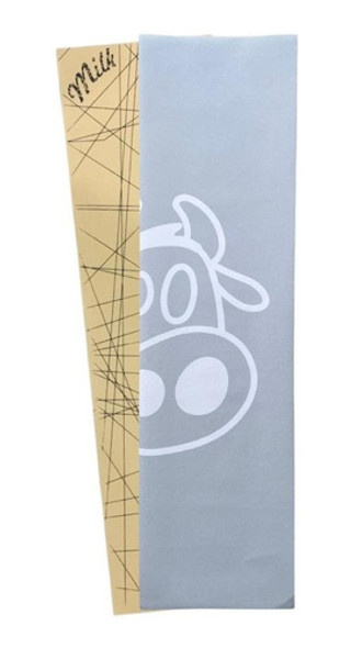 Lixa Skate Milk Emborrachada Cow Logo Grey White 1