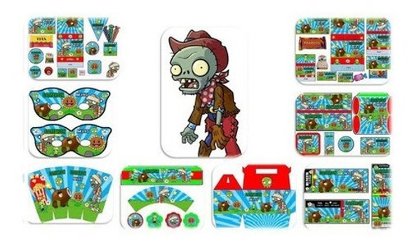 Kit Imprimible Plantas Vs Zombies Candy Bar Golosinas N2 0