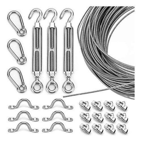 Kit Globo De Suspensión De Luz Para Exteriores Cable De Acer 0