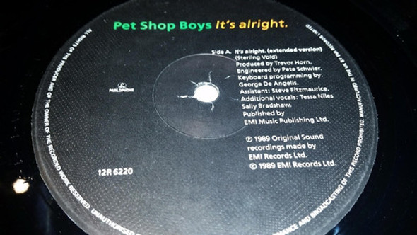 Pet Shop Boys It's Alright Vinilo Maxi Uk Limited Raro 1989 1 Pet Shop Boys It's Alright Vinilo Maxi Uk Limited Raro 1989 1