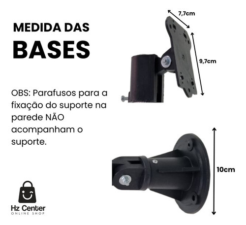 Suporte P/ Câmera De Segurança Cftv Infra Sensor Iva 1 Metro 1
