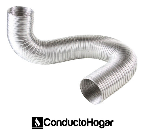 Caño Corrugado Aluminio Flexible 5 Pulgadas - Largo 100 Cm 1