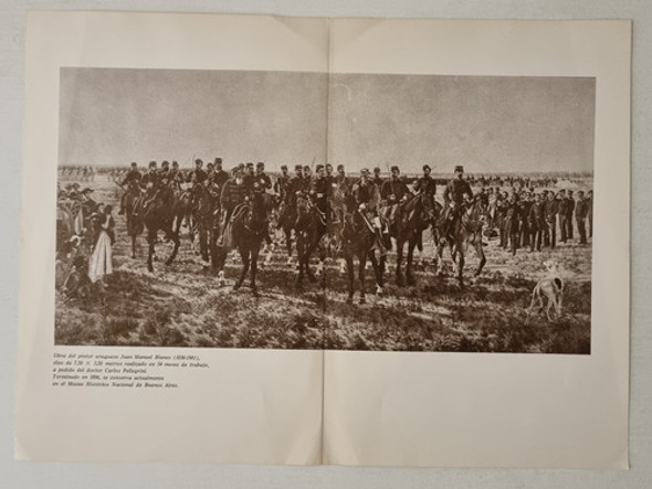 Antigua Foto Campaña Al Desierto Roca Obra Pintor Blanes 0