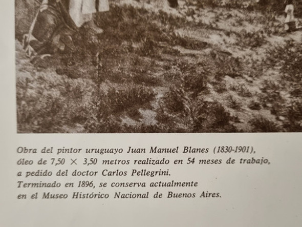 Antigua Foto Campaña Al Desierto Roca Obra Pintor Blanes 1