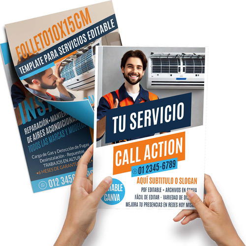 Plantilla De Folleto 10x15 Editable Pdf + Link Canva 0