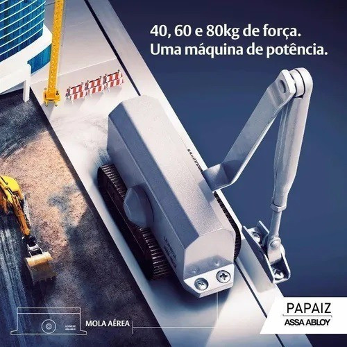 Mola Para Porta Restaurante Papaiz Ppz200 Prata Hidraulica 1