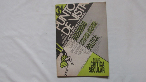 Revista Punto De Vista Nº 31, 1987, Beatriz Sarlo 0
