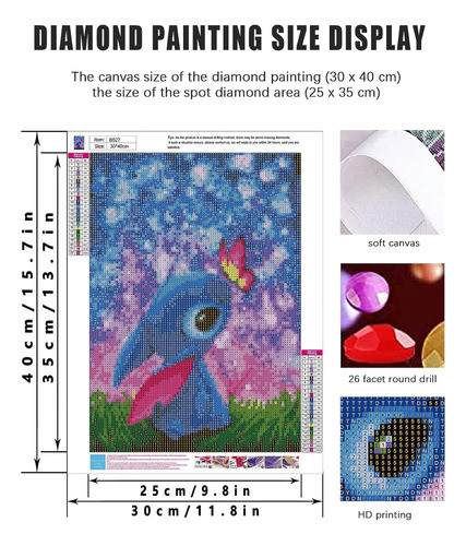 Kit De Pintura Diamantes Diamond Painting Sticht Y Mariposa 1