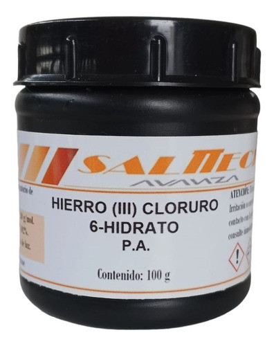 Hierro (lll) Cloruro 6-hidrato P. A. X 100 Gr - Salttech 0