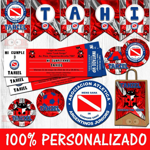 Kit Imprimible Candy Argentinos Juniors Fútbol Personalizado 0