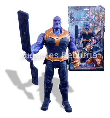 Excelente Muñeco Thanos Avengers De 16 Cm Con Accesorio 0