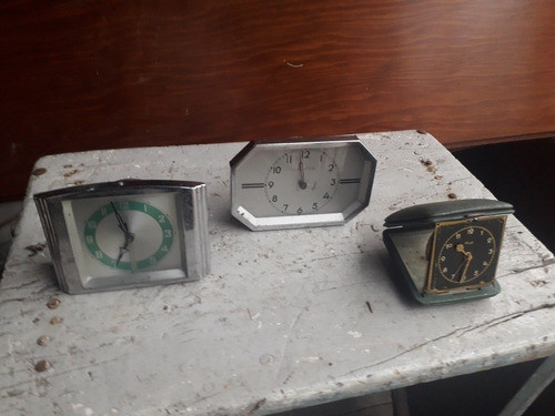 Lote De Relojes A Cuerda Decoración Vintage Artesanía 1