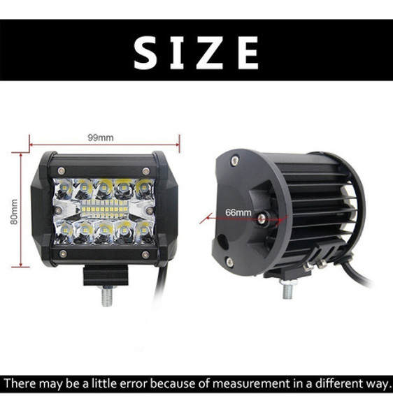 Faros 60w Led Moto X 2 + Tecla + Abrazaderas Soporte Barral 1 Faros 60w Led Moto X 2 + Tecla + Abrazaderas Soporte Barral 1