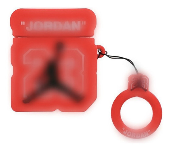 Capa Compatível AirPods 3 Silicone Moda Basquete Vermelho 0