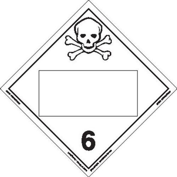 Labelmaster Zrv5b Toxico Hazmat Rotulo En Blanco Rigido Vini 0