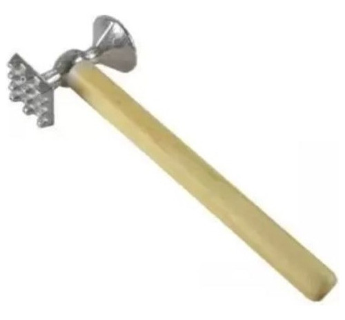 Martelo Para Carne Batedor Amaciador Bife 22cm Cabo Madeira 1