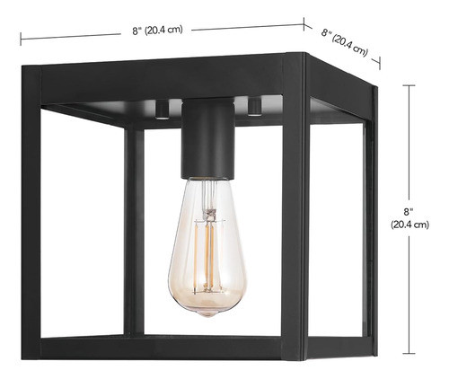 Globe Electric 60000020 Plafón Empotrado Para Exteriores De 1