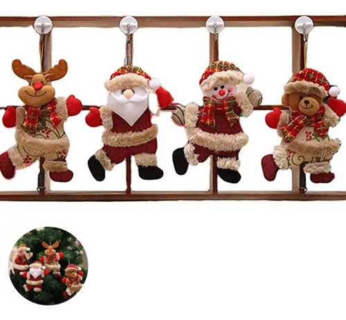 Kit 20 Boneco Neve Papai Noel Rena Alce Enfeite Natal Arvore 0