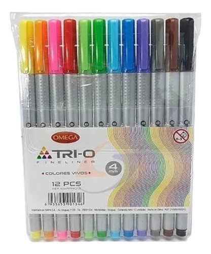 Marcadores Omega Fineliner Estuche X12 Serviciopapelero 0