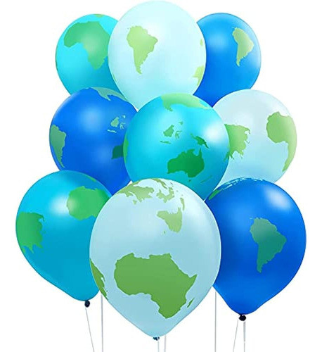 Globos Mundiales Para El Día De La Tierra (12 Pulgadas, Paqu 0
