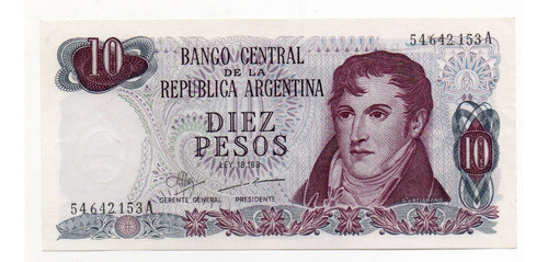Billete Argentina 10 Pesos Ley Bottero 2339 Ex+ 0