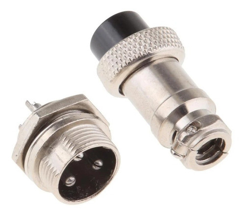 Par Conector Gx16 3 Pines Macho Aéreo Y Hembra Para Chasis 0