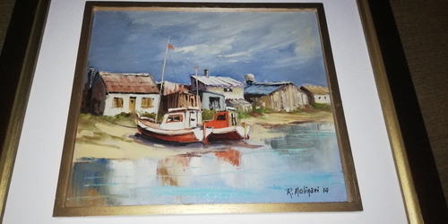 Óleo R. Molinari Punta Del Diablo Rocha 1