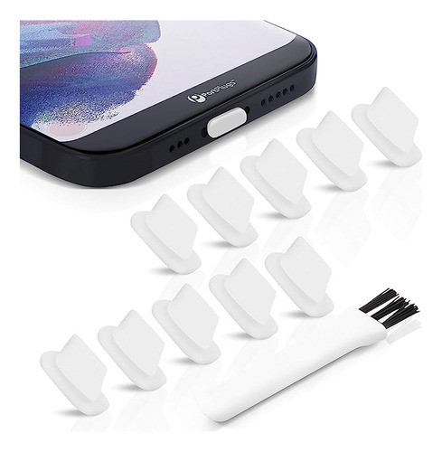 Paquete De 10 Tapones Anti Polvo Para iPhone. Blancos 0