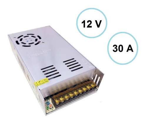 Fuente Switching Metal 12v 30a Transformador Tiras Led 3d 0