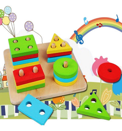 Infantil Baby Educativos Juguetes Bloques Geométricos Clasif 1