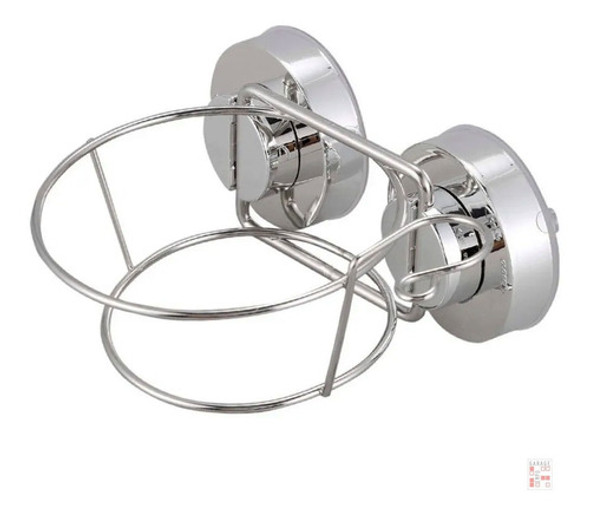 Soporte Para Secador De Pelo Con Ventosas En Acero Inox Baño 1