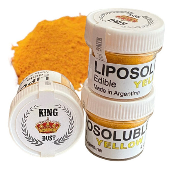 Polvo Liposoluble Comestible Colorante Amarillo King Dust 4g 1